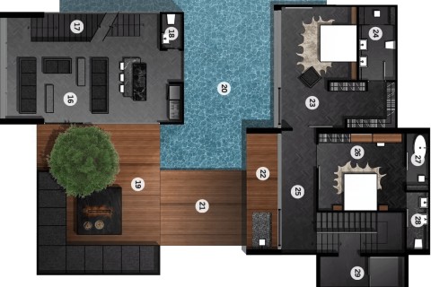 Вилла с бассейном в QNITY by Wallaya Villas, Пхукет, Таиланд, 816 м2