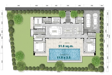 Вилла с бассейном в The Ozone Campus Villa, Пхукет, Таиланд, 306 м2
