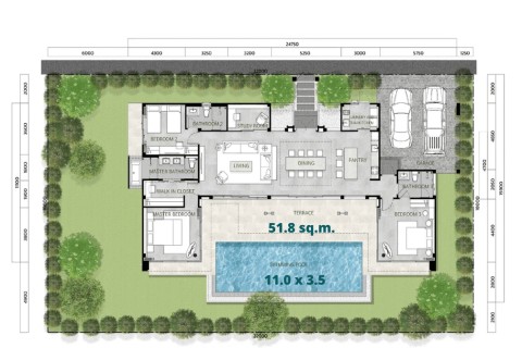 Вилла с бассейном в The Ozone Campus Villa, Пхукет, Таиланд, 306 м2