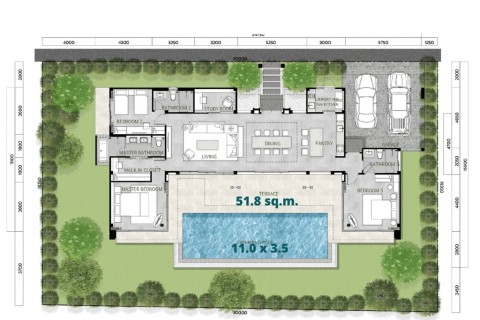 Вилла с бассейном в The Ozone Campus Villa, Пхукет, Таиланд, 306 м2