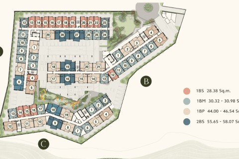 2-комнатная квартира в The Title Sierra Пхукет, 55 м2