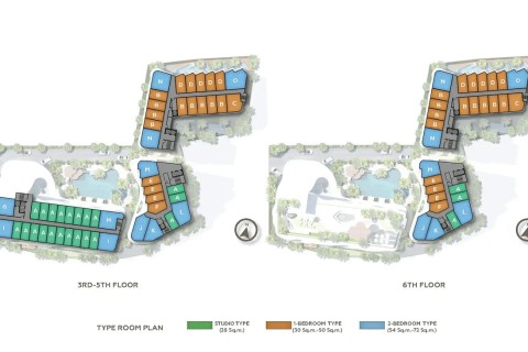 1-комнатная квартира в Vibe Residence Karon, Пхукет, Таиланд, 34 м2