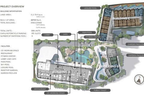 2-комнатная квартира в Vibe Residence Karon, Пхукет, Таиланд, 54 м2