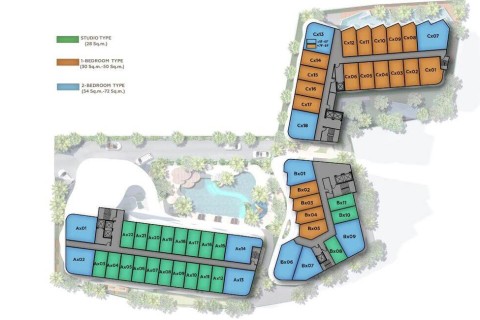 2-комнатная квартира в Vibe Residence Karon, Пхукет, Таиланд, 54 м2