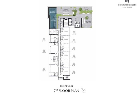 1-комнатная квартира в Origin Residences Bangtao, Пхукет, Таиланд, 40 м2