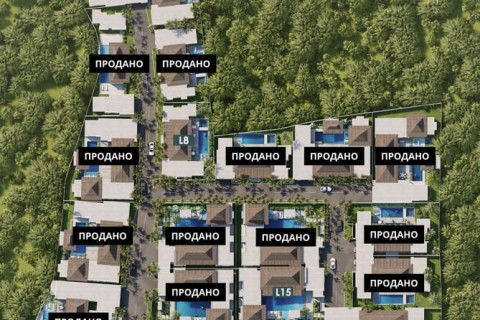 Вилла с бассейном в Layan Lucky Villas II, Пхукет, Таиланд, 593 м2