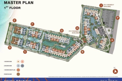 2-комнатная квартира в The Title Balcony, Пхукет, Таиланд, 50 м2
