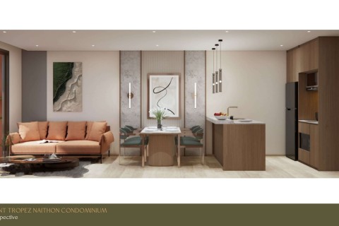 2-комнатная квартира в Saint Tropez Naithon Пхукет, Таиланд, 50 м2