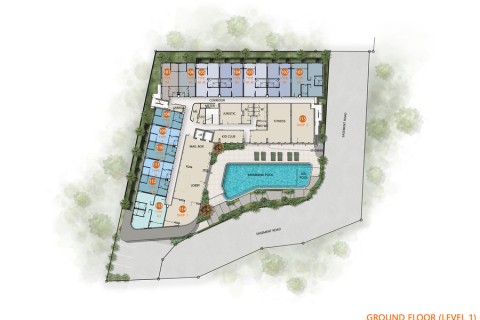 2-комнатная квартира в Saint Tropez Naithon Пхукет, Таиланд, 50 м2
