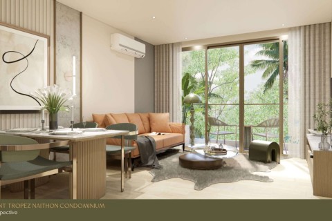 2-комнатная квартира в Saint Tropez Naithon Пхукет, Таиланд, 66 м2