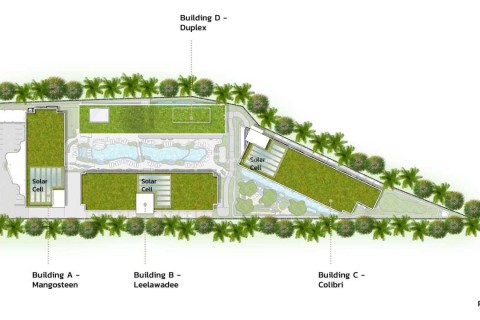 1-комнатная квартира в Layan Green Park, Пхукет, Таиланд, 63 м2
