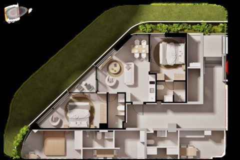 2-комнатная квартира в Millennium Condominium, Пхукет, Таиланд, 72 м2