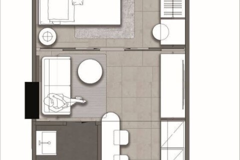 1-комнатная квартира в Wyndham Fantasea Condo Chalong, Пхукет, Таиланд, 28 м2