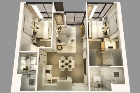 2-комнатная квартира в The Ozone Signature, Пхукет, Таиланд, 56 м2