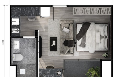 Студия в Enigma Residence, Пхукет, Таиланд, 35 м2