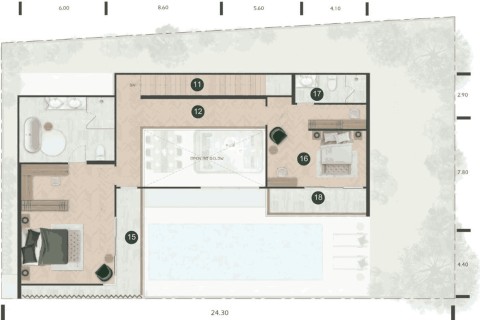 Вилла с бассейном в The Teak, Пхукет, Таиланд, 373 м2
