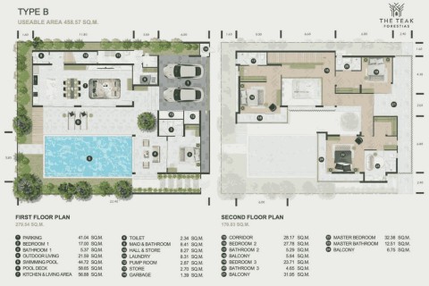 Вилла с бассейном в The Teak, Пхукет, Таиланд, 567 м2