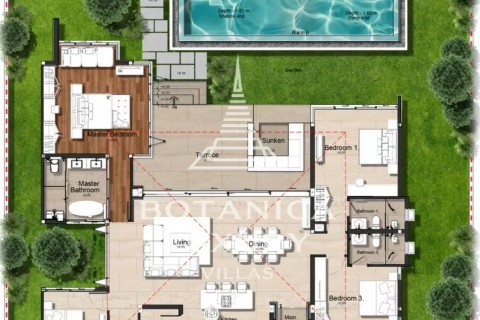Вилла с бассейном в Botanica Grand Avenue, Пхукет, Таиланд, 430 м2