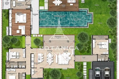 Вилла с бассейном в Botanica Grand Avenue, Пхукет, Таиланд, 516 м2