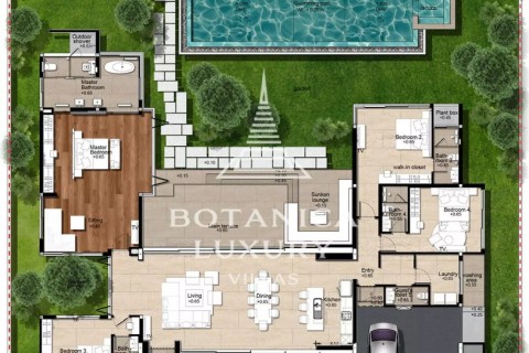 Вилла с бассейном в Botanica Grand Avenue, Пхукет, Таиланд, 588 м2