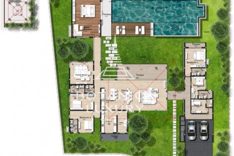 Вилла с бассейном в Botanica Grand Avenue, Пхукет, Таиланд, 880 м2
