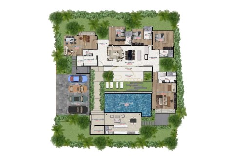 Вилла с бассейном в Prestige Villas, Пхукет, Таиланд, 549 м2