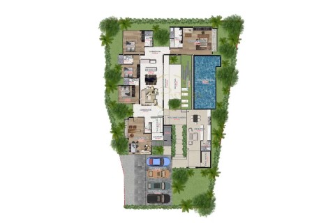 Вилла с бассейном в Prestige Villas, Пхукет, Таиланд, 549 м2