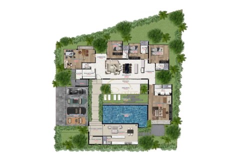 Вилла с бассейном в Prestige Villas, Пхукет, Таиланд, 549 м2