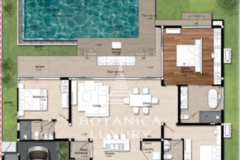 Вилла с бассейном в Botanica Modern Loft 2, Пхукет, Таиланд, 288 м2