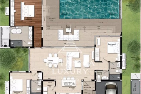 Вилла с бассейном в Botanica Modern Loft 2, Пхукет, Таиланд, 326 м2