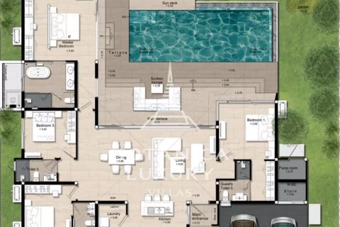 Вилла с бассейном в Botanica Modern Loft 2, Пхукет, Таиланд, 360 м2