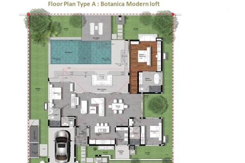 Вилла с бассейном в Botanica Modern Loft, Пхукет, Таиланд, 330 м2