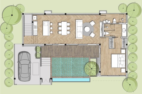 Вилла с бассейном в Alisa Pool Villa, Пхукет, Таиланд, 255 м2
