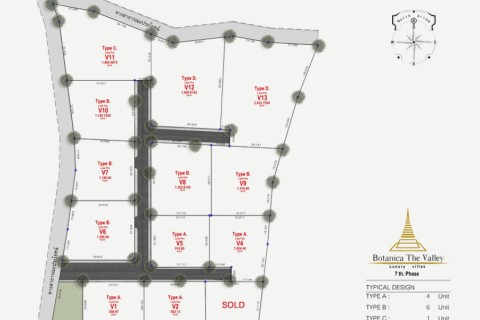 Вилла с бассейном в Botanica The Valley, Пхукет, Таиланд, 1216 м2