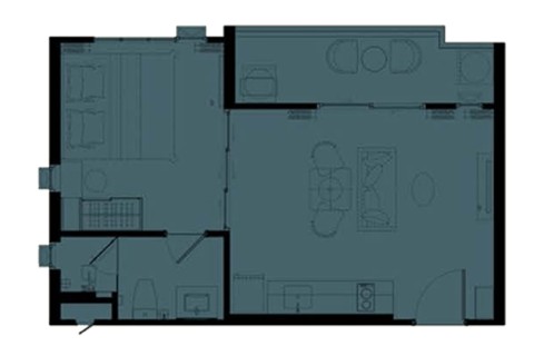 1-комнатная квартира в The Katabello, Пхукет, Таиланд, 41 м2