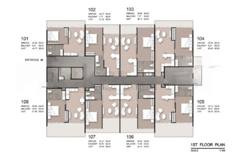 2-комнатная квартира в The Forest Patong Residence, Пхукет, Таиланд, 60 м2