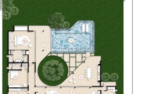 Вилла с бассейном в Manor, Пхукет, Таиланд, 349 м2