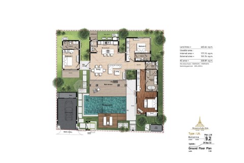 Вилла с бассейном в Botanica Lakeside, Пхукет, Таиланд, 329 м2