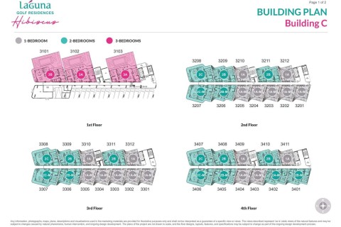 3-комнатный пентхаус с бассейном в Laguna Golf Residences Hibiscus, Пхукет, Таиланд, 229 м2