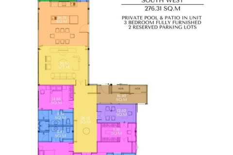 3-комнатный пентхаус с бассейном в 8 Atelier Residence, Пхукет, Таиланд, 276 м2