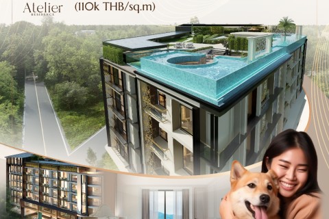 3-комнатный пентхаус с бассейном в 8 Atelier Residence, Пхукет, Таиланд, 276 м2