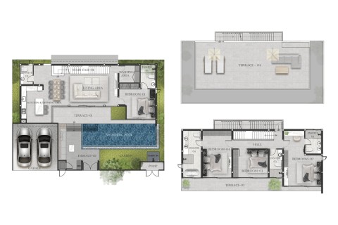 Вилла с бассейном и террасой на крыше в Capella Villas, Пхукет, Таиланд, 473 м2